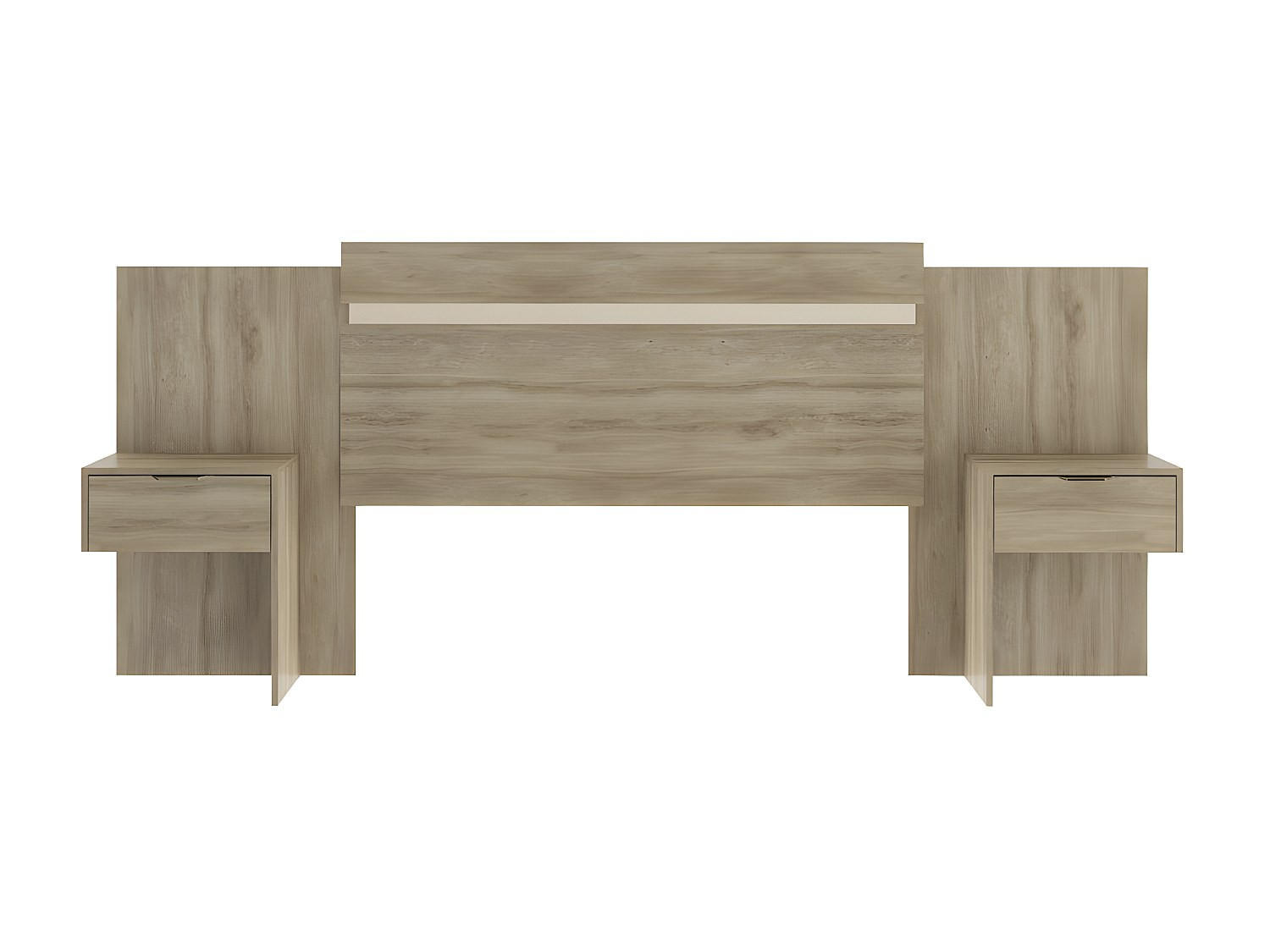 Vente-Unique Bettkopfteil Eiche 252x106x39.5 cm
