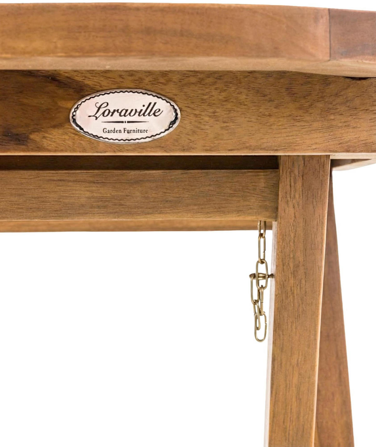 BEISTELLTISCH rund 50 cm Holz Teak - Eukalyptusholzfarben/Teakfarben, Holz (50/50/46cm) - CLP