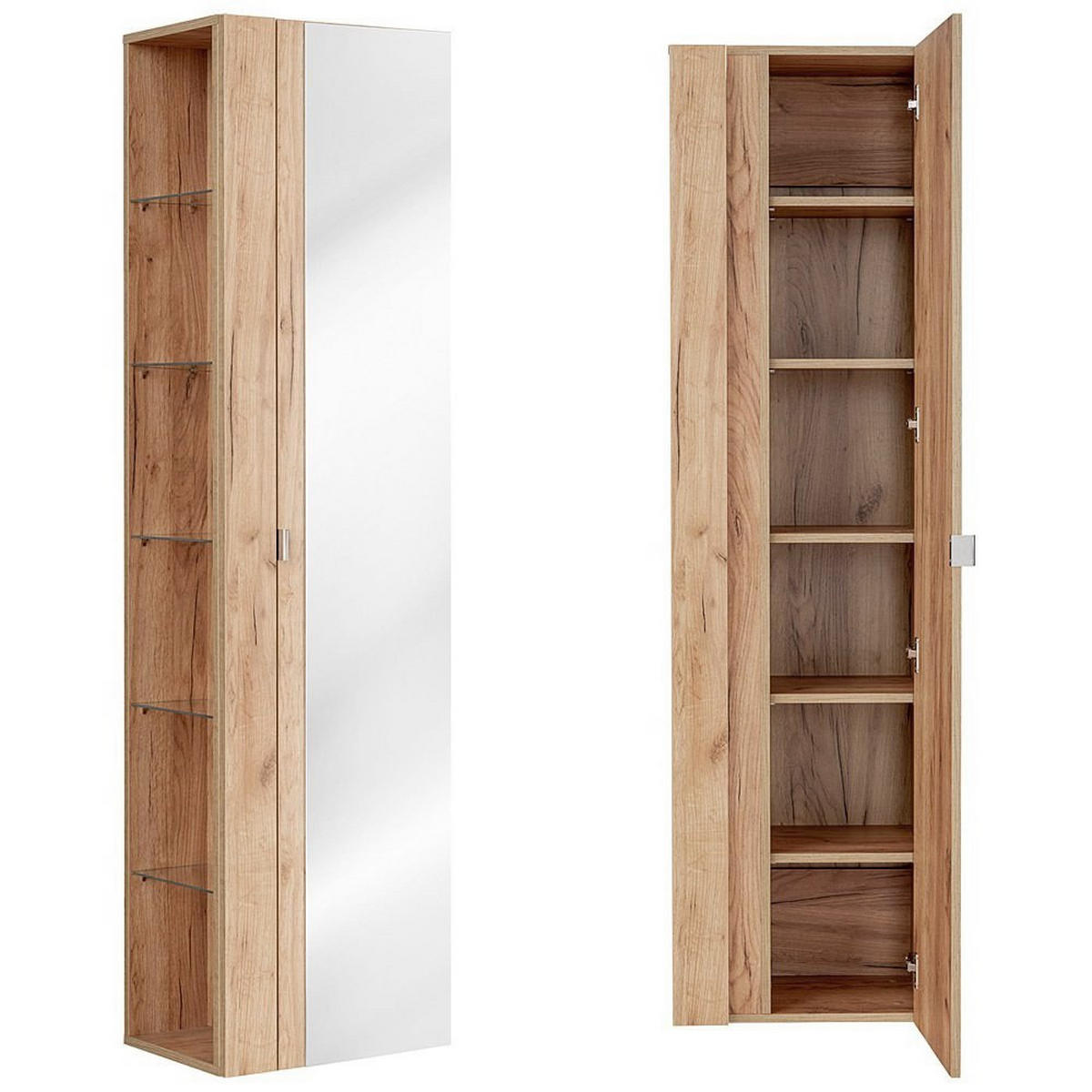 BADMÖBEL-SET 3-TLG. Toskana-56 - Braun, Holzwerkstoff (205/190/46cm) - Lomado