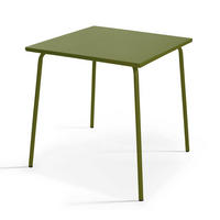 GARTENTISCH, Khakigrün - Grün, Metall (70/70/72cm) - Oviala
