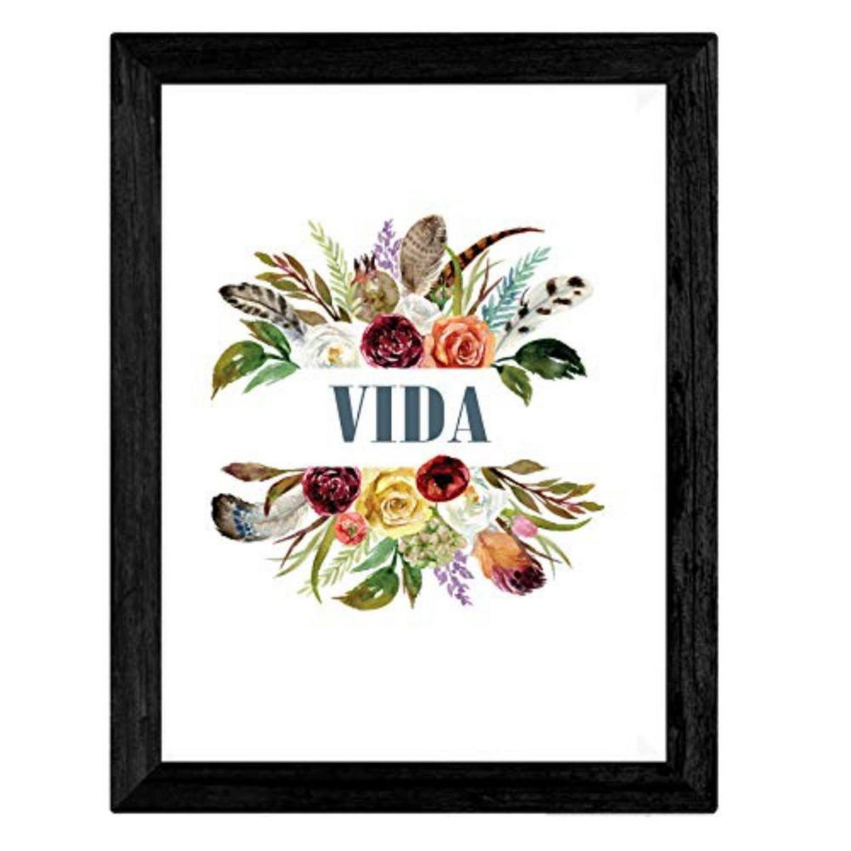 POSTER Set mit 4 bunte und böhmische A4 Schwarzer Rahmen - Schwarz, Papier (29.7/3cm) - Nacnic