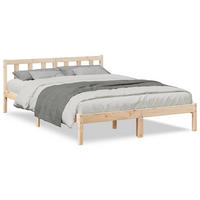 MASSIVHOLZBETT Extra Lang Ohne Matratze 140/220 Kiefernholz - Braun, Holz (140/220cm) - vidaXL