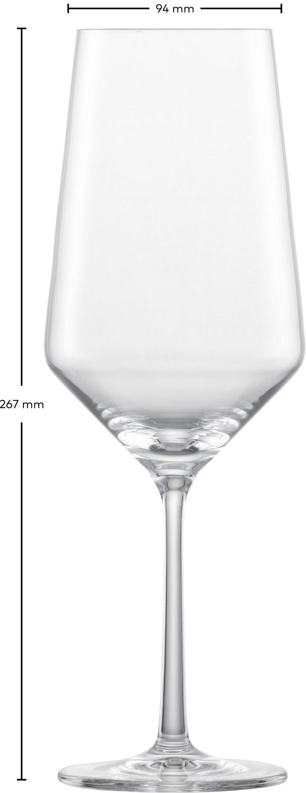 BORDEAUX GLAS Bordeauxgläser Pure 680 ml - 6 Stücke - Transparent, Glas (0.68L) - Zwiesel Glas