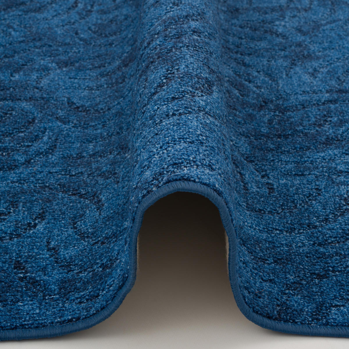KONTURENSCHNITT HOCHFLOR LANGFLOR TEPPICH FRIEDA - Blau, Textil (100/100cm) - Snapstyle