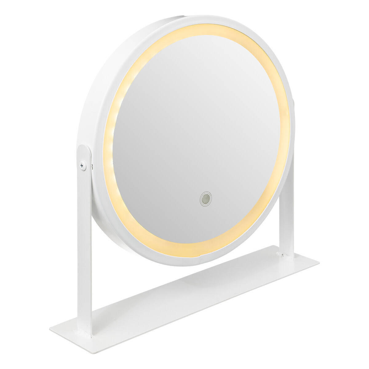 KOSMETIKSPIEGEL LED Weiß Ø 34 cm - Weiß, Metall (8/35/34cm)