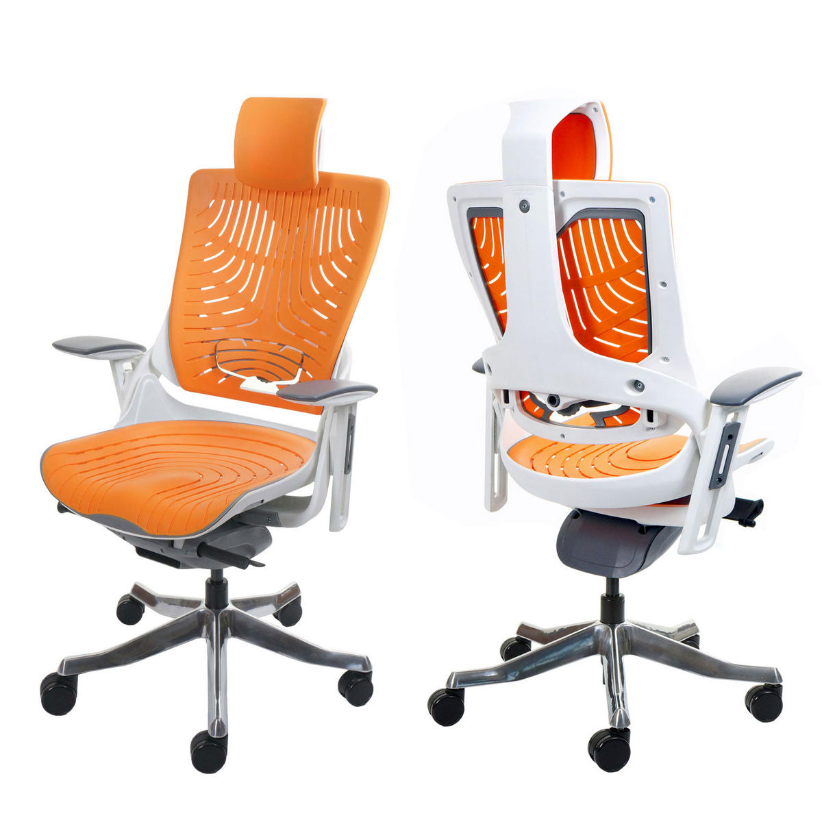 BÜROSTUHL MERRYFAIR 2B Orange - Orange, Kunststoff (77/134/68cm) - MCW