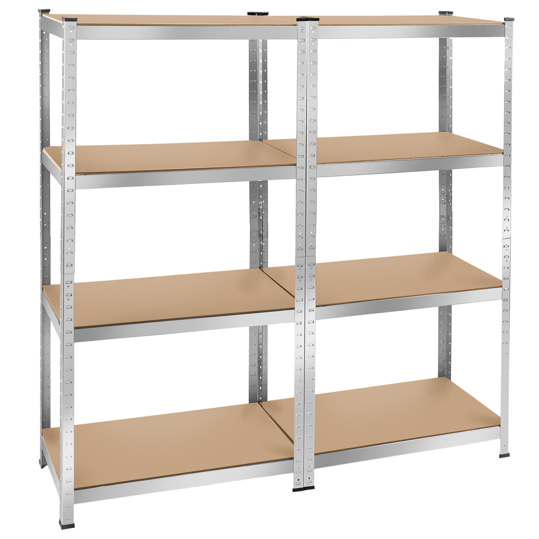 SCHWERLASTREGAL ,schnelle Montage,silber - Silberfarben, Metall (40/160/160cm) - tectake