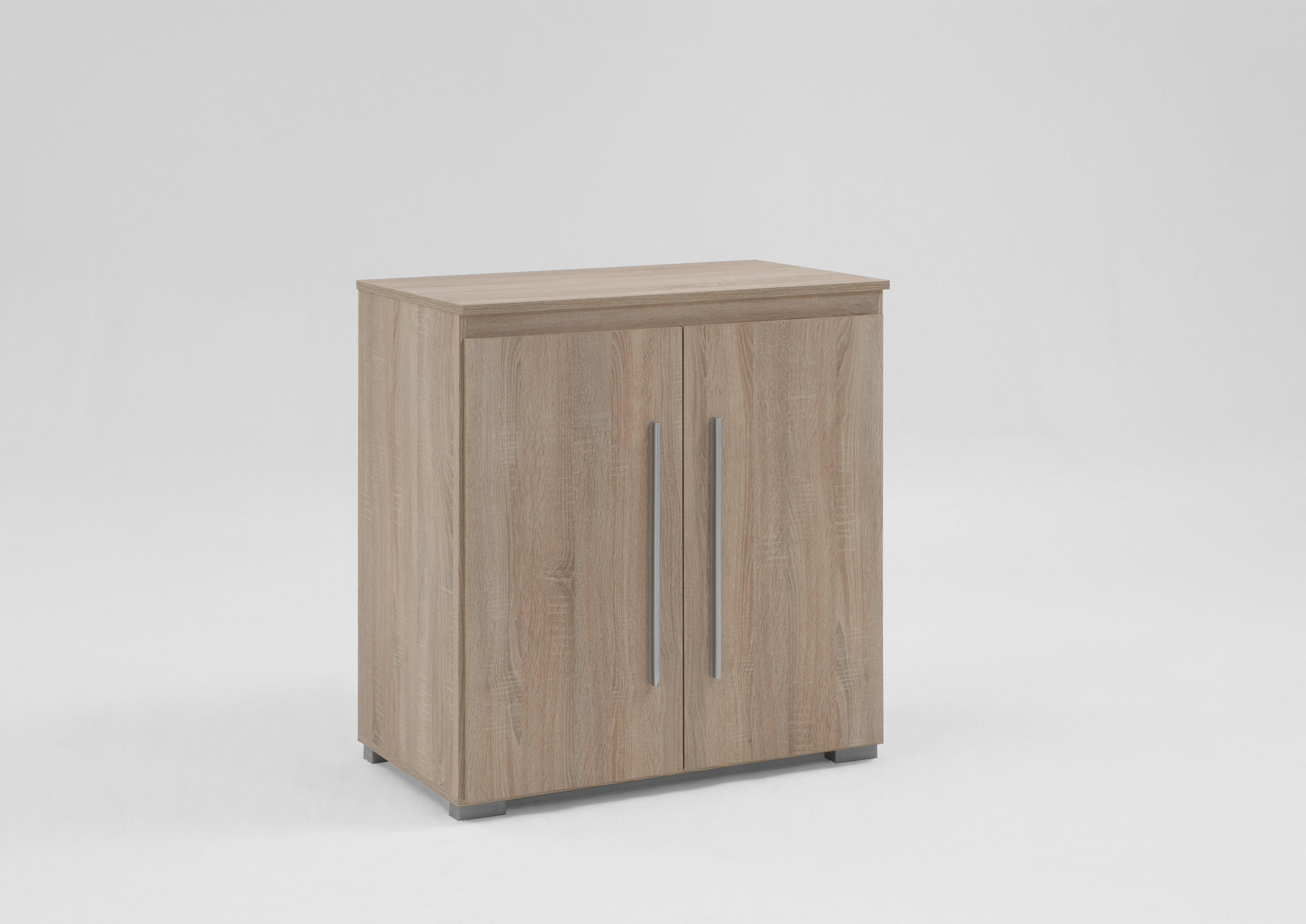 KOMMODE 85/92/50 cm Eiche Sonoma - Silberfarben/Sonoma Eiche, Holzwerkstoff/Kunststoff (85/92/50cm) - arthur berndt