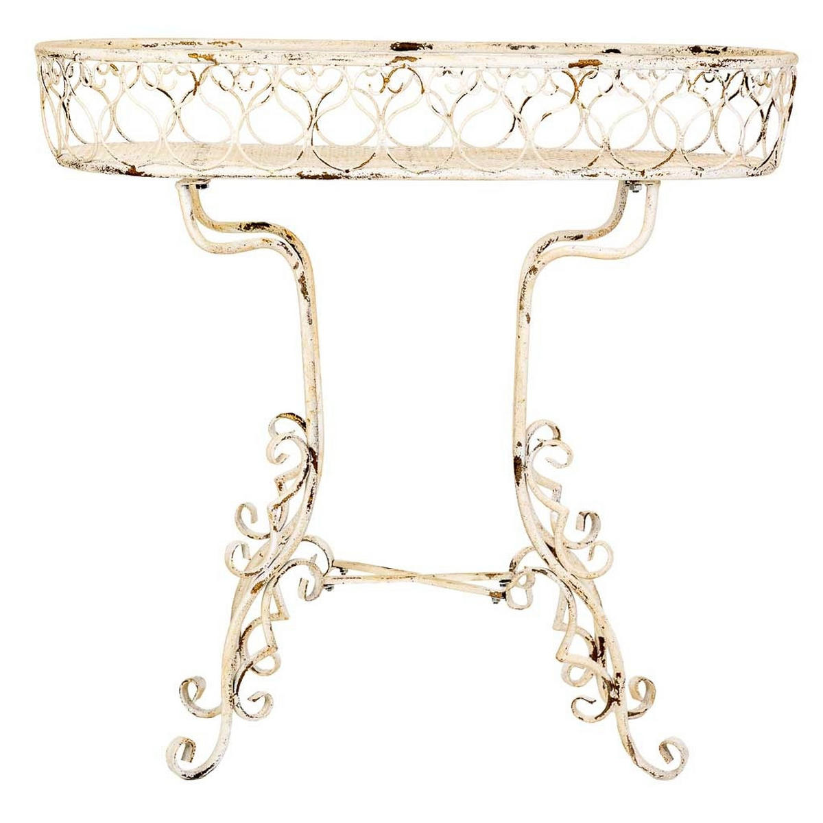 PFLANZENSTÄNDER aus eisen 86x38x84cm - Weiß, Metall (86/84/38cm) - Wanderlust