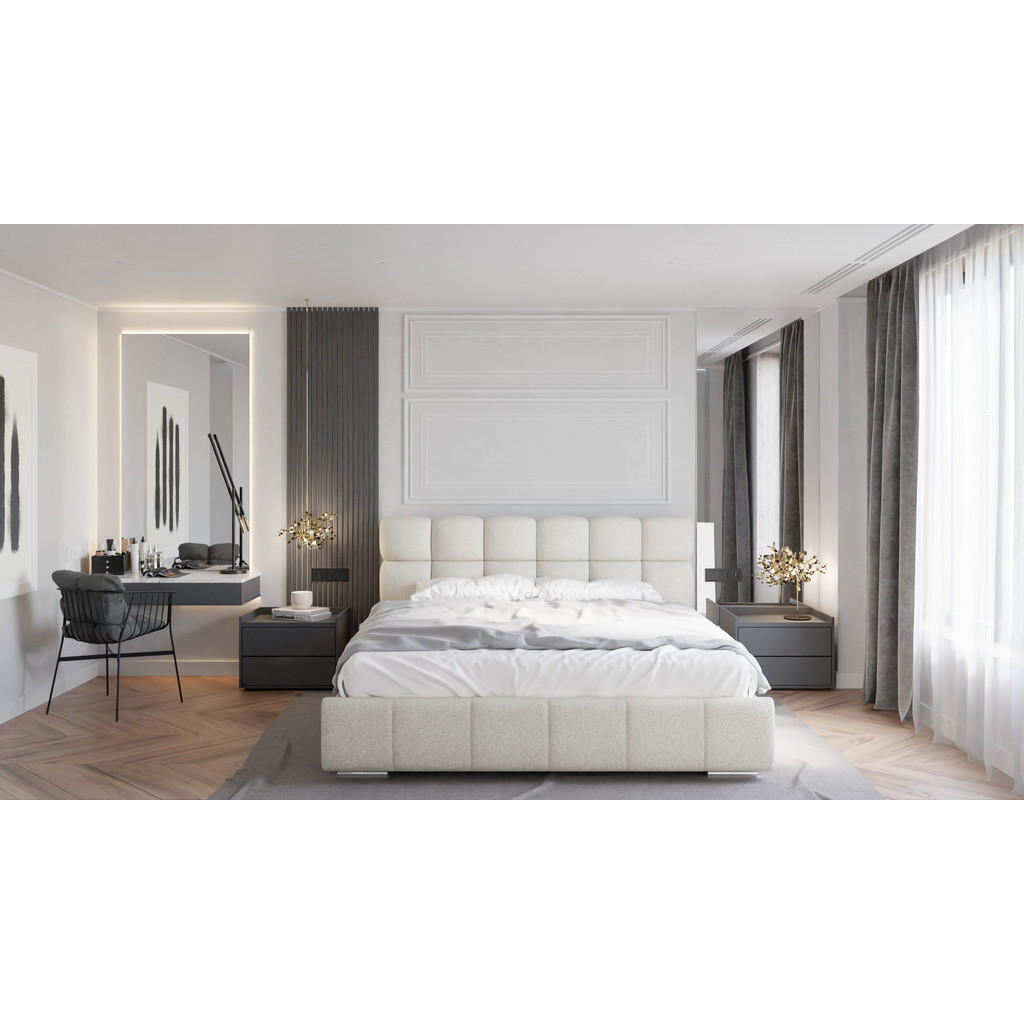 Thumbnail - Panda Möbel Polsterbett, Beige, Holz, Mode, 180x200 cm, Oeko-Tex® Standard 100, Schlafzimmer, Betten, Polsterbetten