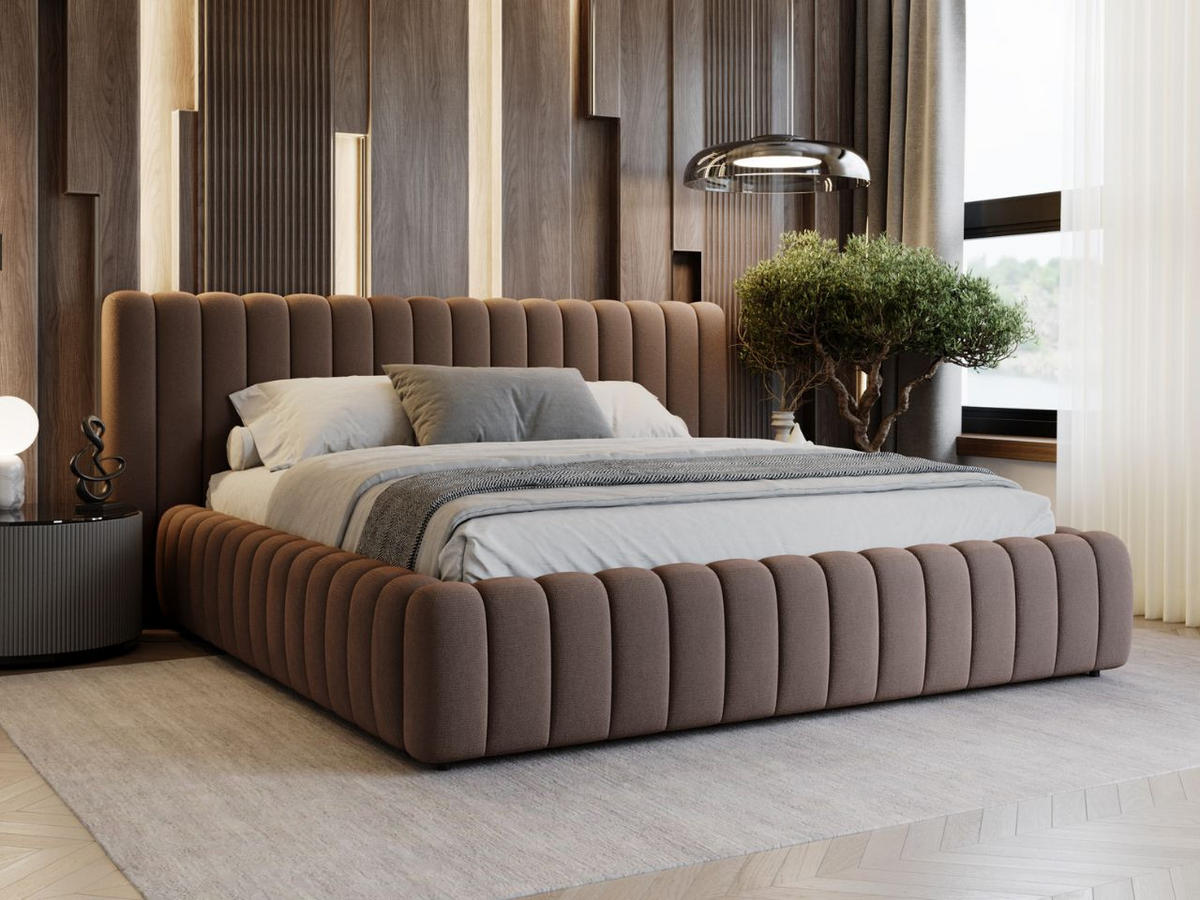 POLSTERBETT Bliss 160x200 Braun - Braun, Textil (160/200cm) - Graingold