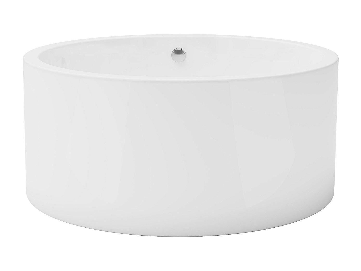 FREISTEHENDE Badewanne - 1 Person - acryl - weiß Laguno - Weiß, Kunststoff (130/58/130cm) - Vente-Unique