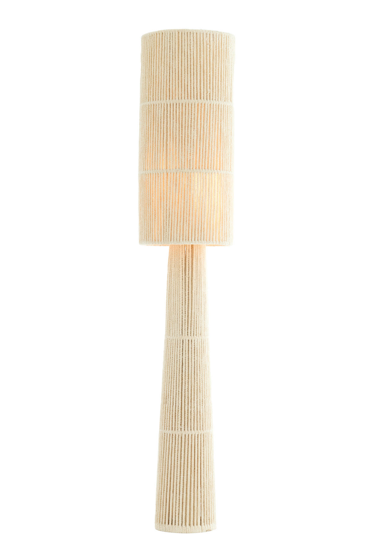 STEHLEUCHTE Michiel Weiß Ø30/160 cm - Weiß, Textil (30/30/160cm) - Light & Living