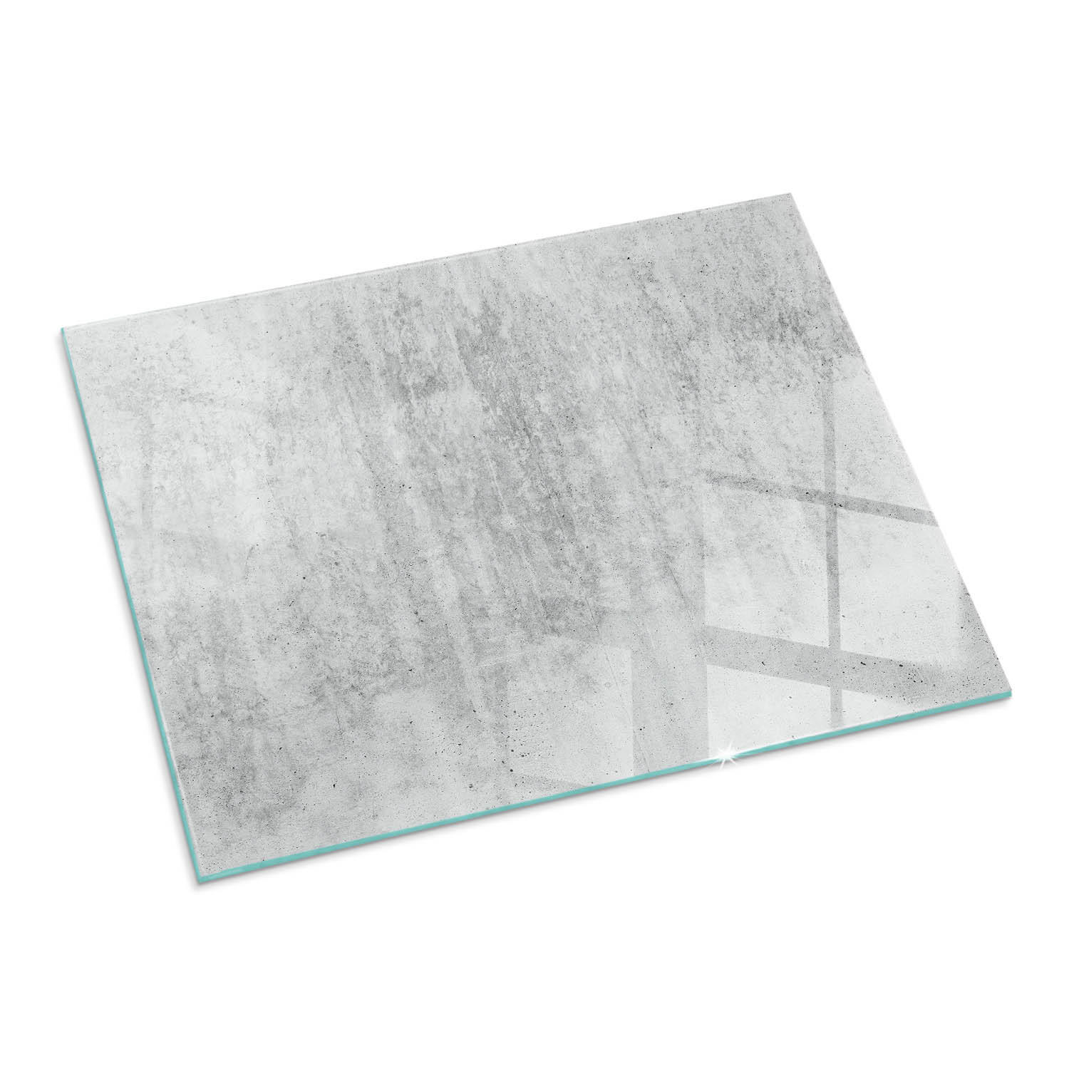 GLASPLATTE für Kamin 80x60 cm Grau - Grau, Glas (80/60/0.4cm) - ArtPrintCave