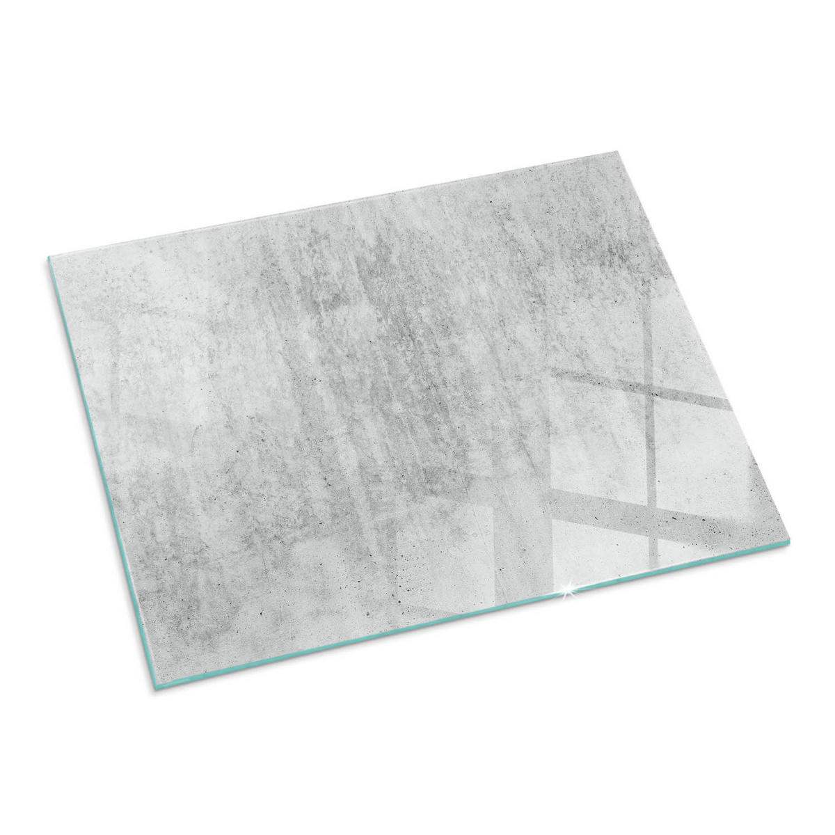 GLASPLATTE für Kamin 80x60 cm Grau - Grau, Glas (80/60/0.4cm) - ArtPrintCave