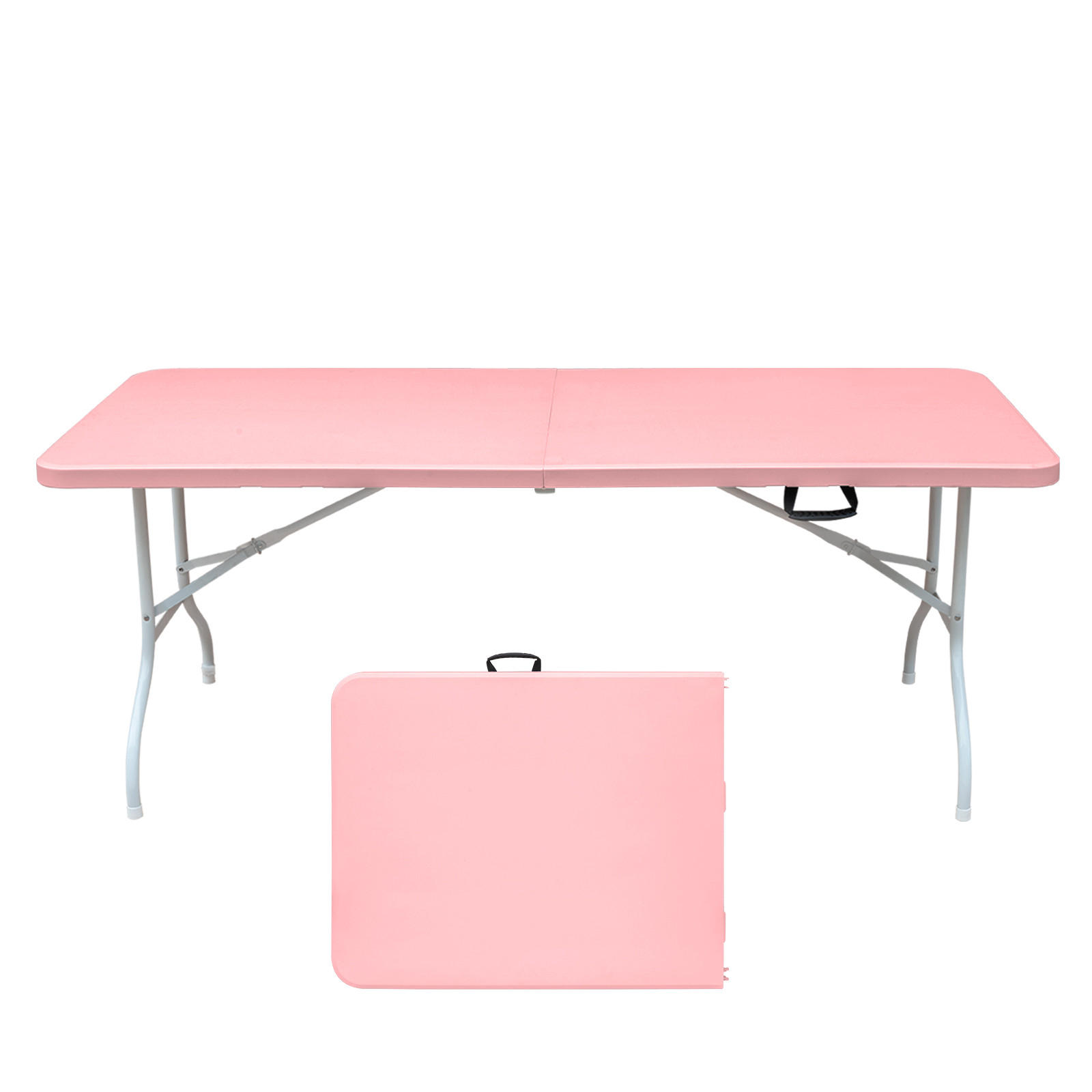 KLAPPTISCH 180 cm Pink - Pink, Kunststoff (185/76/74cm) - ComfortXL