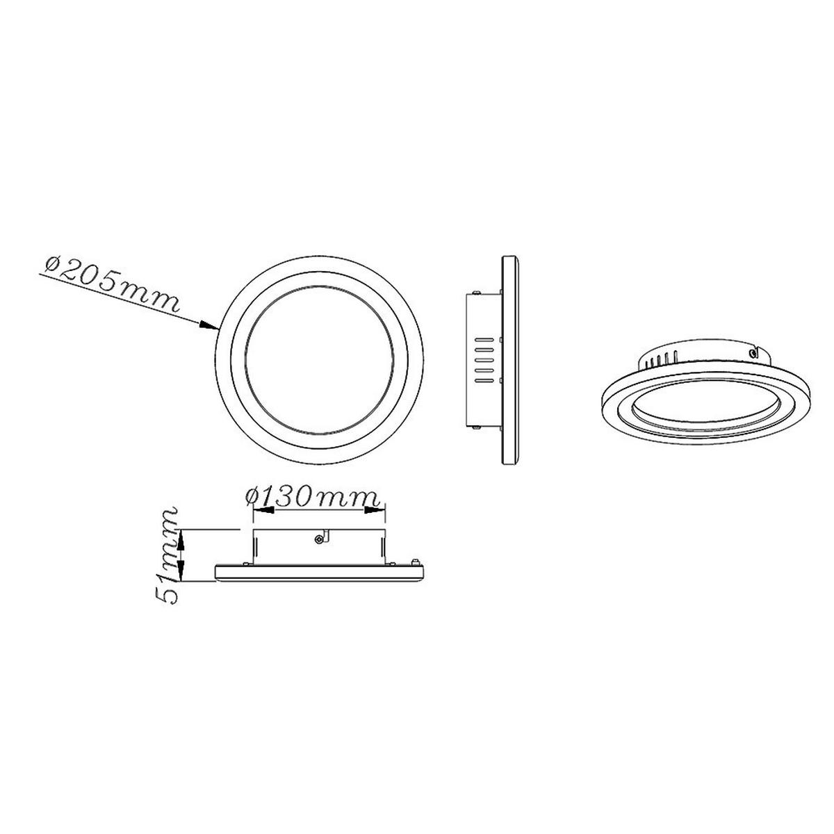 LED DECKENLEUCHTE Holzoptik Schwarz - Schwarz, Metall (20.5/20.5/20.5cm) - Globo Lighting