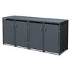 MÜLLTONNENBOX 4er Anthrazit - Anthrazit, Metall (80/116.3/264cm) - ML-DESIGN