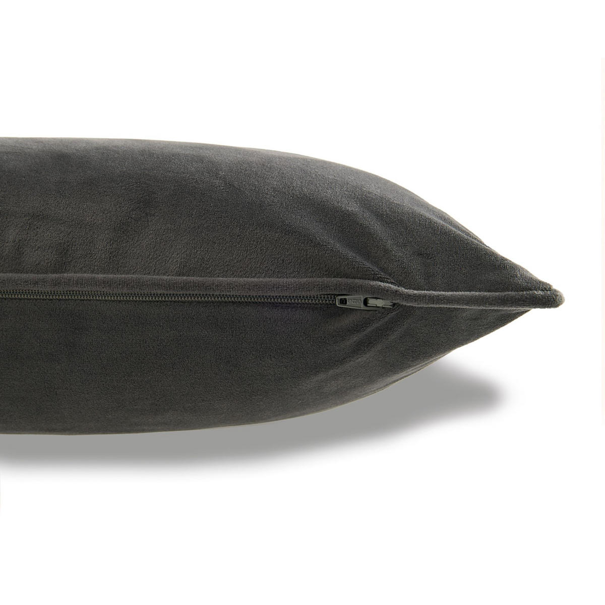 ZIERKISSENHÜLLE VELVET SIGNATURE - Anthrazit, Textil (45/45cm) - Tom Tailor