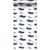 TAPETE Rennwagen 50 x 900 cm - Blau, Papier (50/0.1cm) - Sanders & Sanders