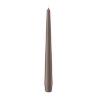 SPITZKERZEN (konische Kerzen) Taupe 250 x Ø 25 mm, 12 Stück - Taupe, Paraffin (2.5/25/25cm) - Wiedemann Kerzen