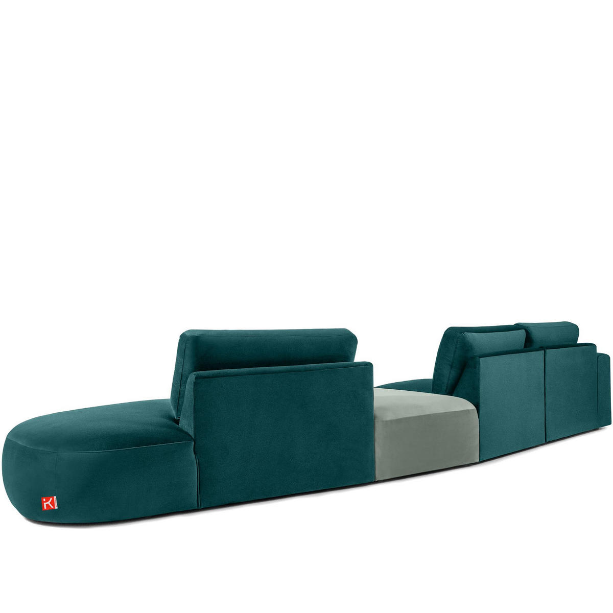 5-SITZER ECKSOFA ZUCCO Velour rechts, Mint - Mintgrün, Textil (430/84/105cm) - KONSIMO®