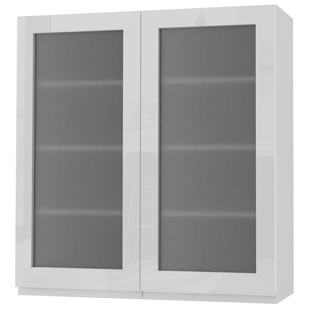 HÄNGESCHRANK Florence W4S/90 Weiß / RAL 9003 signalweiß HG 90 / 32,5 / 96cm - Weiß Hochglanz/Weiß, Holz/Holzwerkstoff (90/96/32.5cm) - Feldmann-Wohnen