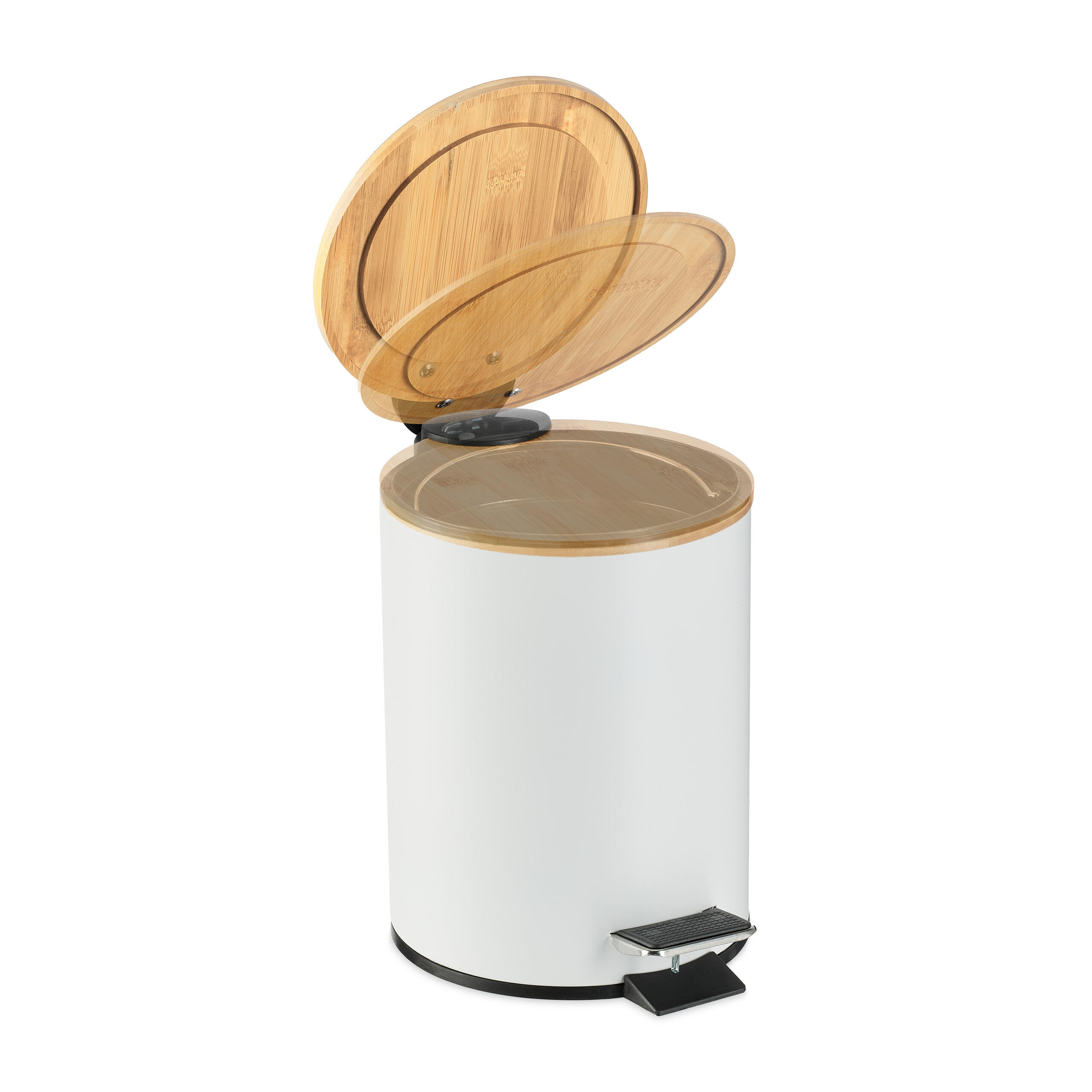KOSMETIKEIMER - Weiß, Holz/Kunststoff (17/23.5/21cm) - Relaxdays
