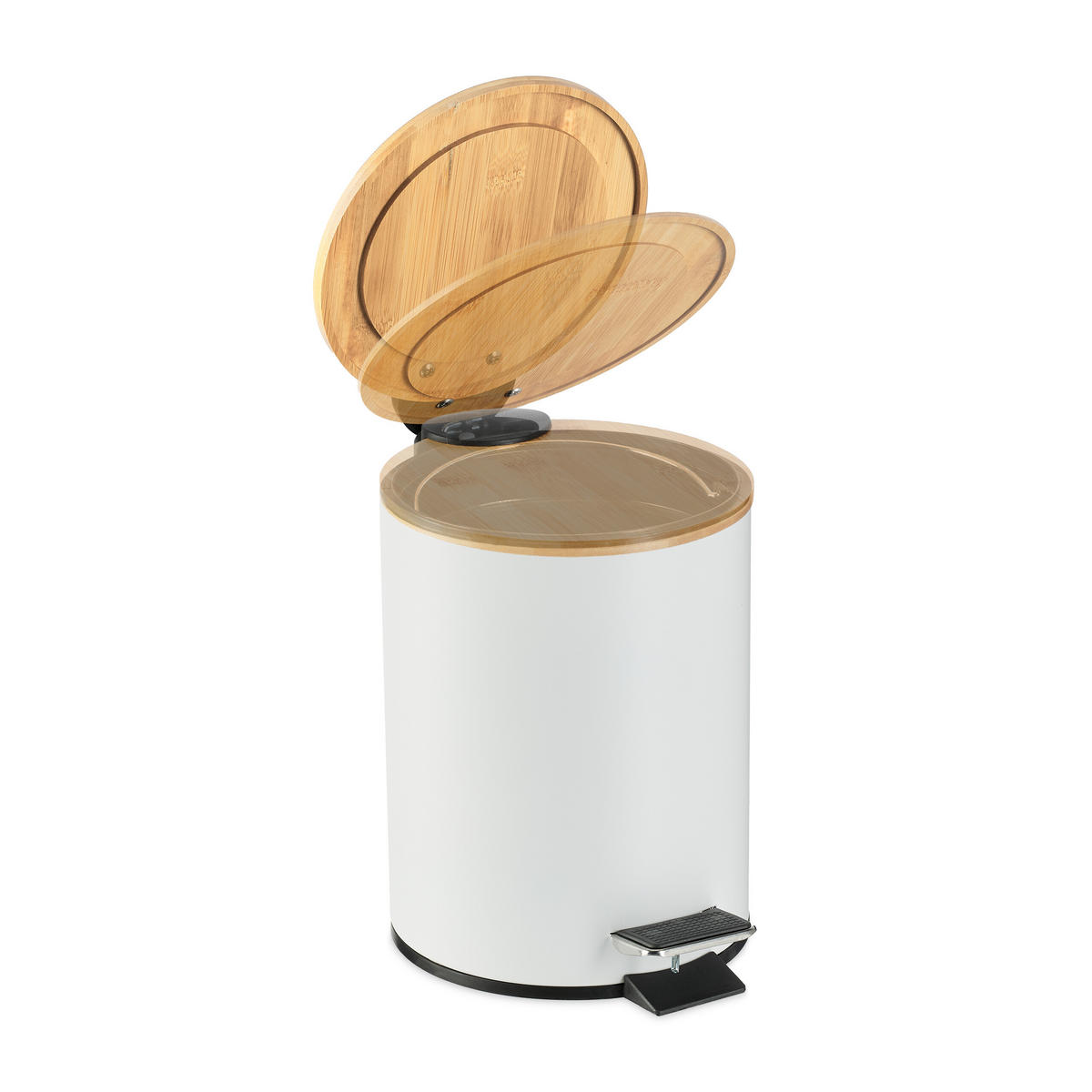 KOSMETIKEIMER - Weiß, Holz/Kunststoff (17/23.5/21cm) - Relaxdays