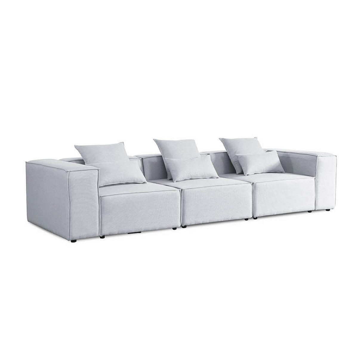 SOFA VERONA M - Hellgrau, M - Hellgrau, Kunststoff/Textil (327/70/120cm) - Home Deluxe