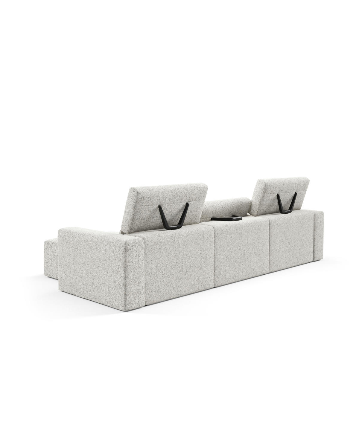 ECKSOFA Modular Premium Grau - Schwarz/Grau, Holz/Holzwerkstoff (315/172cm) - Furnisell