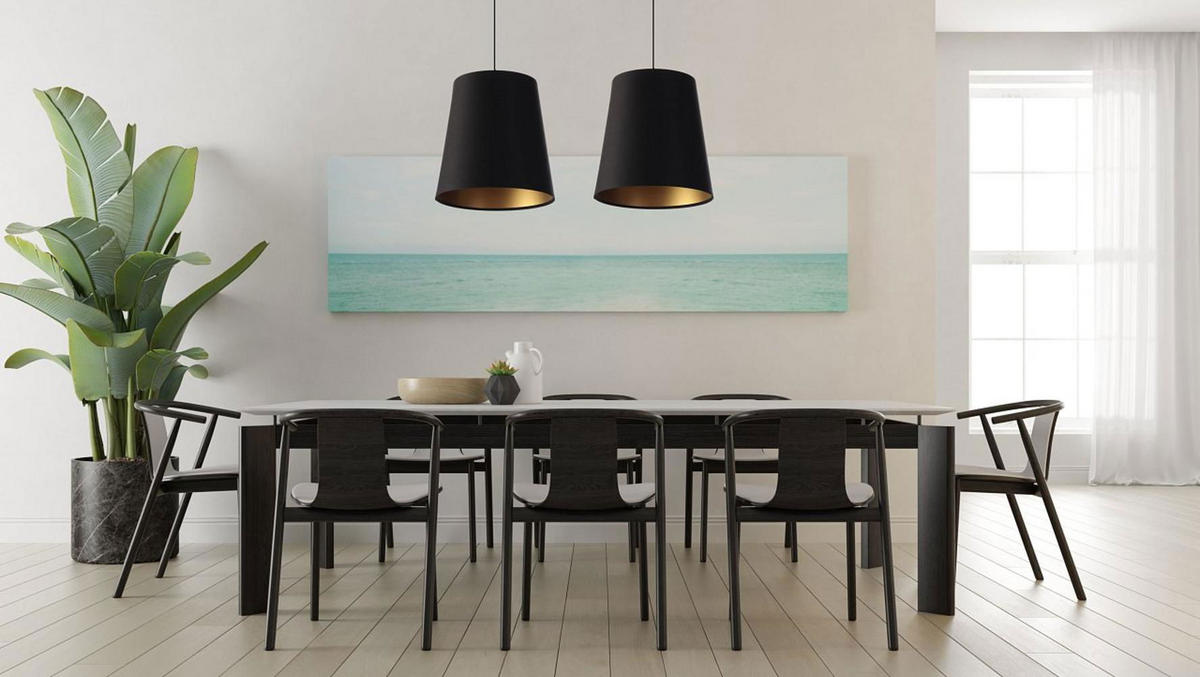 HÄNGELEUCHTE Gold 30/37 cm - Schwarz, Kunststoff (30/0.8/37cm) - ONZENO