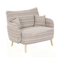 2-SITZER Sofa mit Armlehnen & Seitentasche, modernes Sessel Grau - Grau, Textil/Metall (121/87/81cm) - PARAFTA HOME