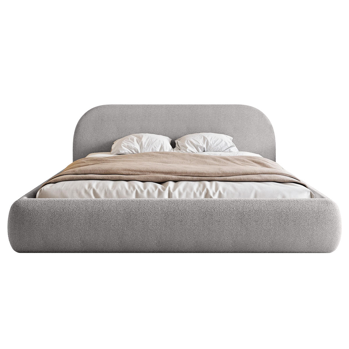 POLSTERBETT Lloret 160x200 cm, Hellgrau - Hellgrau, Textil (200/160cm) - Fedve