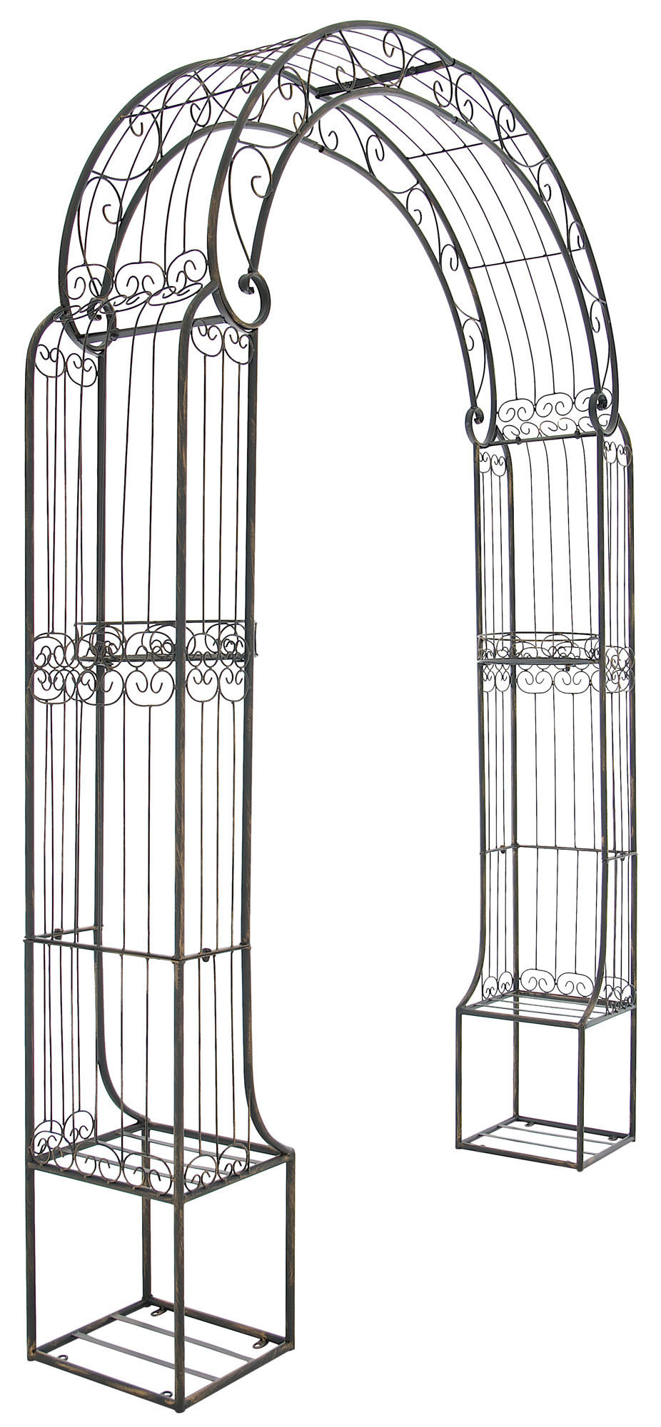 ROSENBOGEN Birger 163x34x239,5cm Metall Bronze Rankhilfe - Bronzefarben, Metall (163/239.5/34cm) - DELUKE