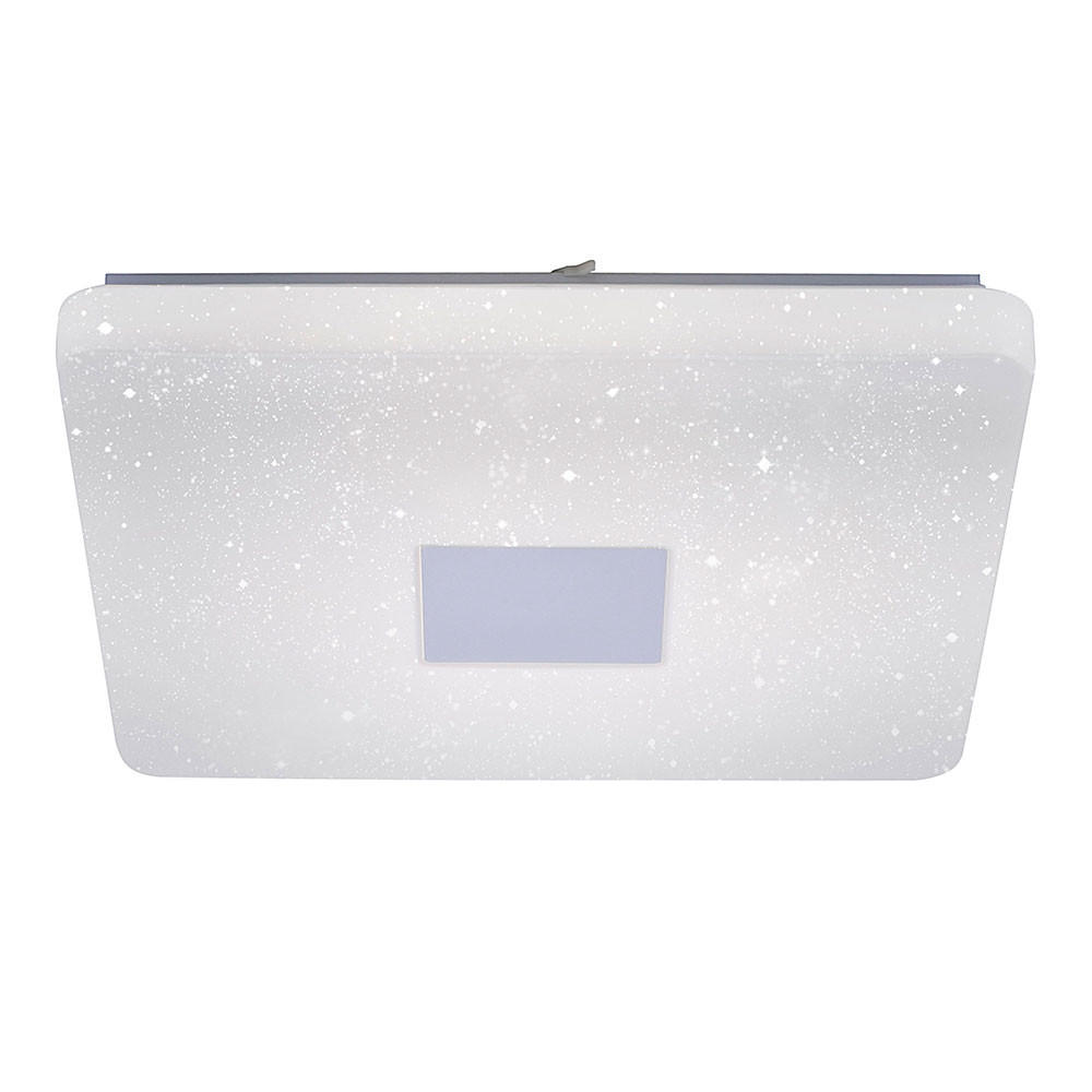 LED DECKENLAMPE Weiß Stahl CCT Dimmbar - Weiß, Metall (60/60/9.5cm)