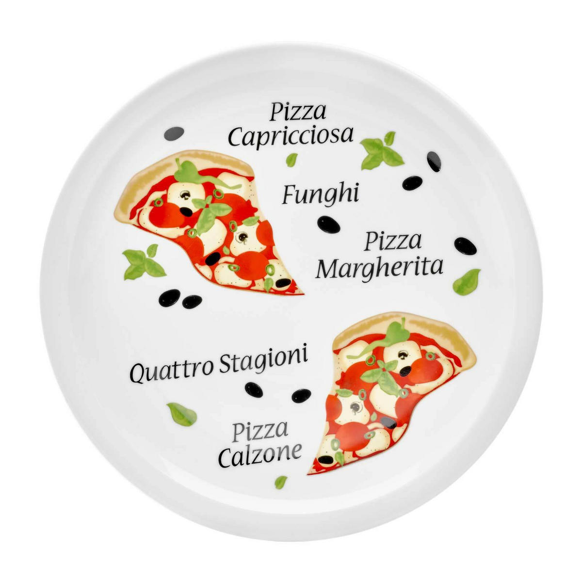 PIZZATELLER Napoli & Margherita bunt ø 30,5 cm 6er Set - Multicolor, Keramik (30.5cm) - Van Well