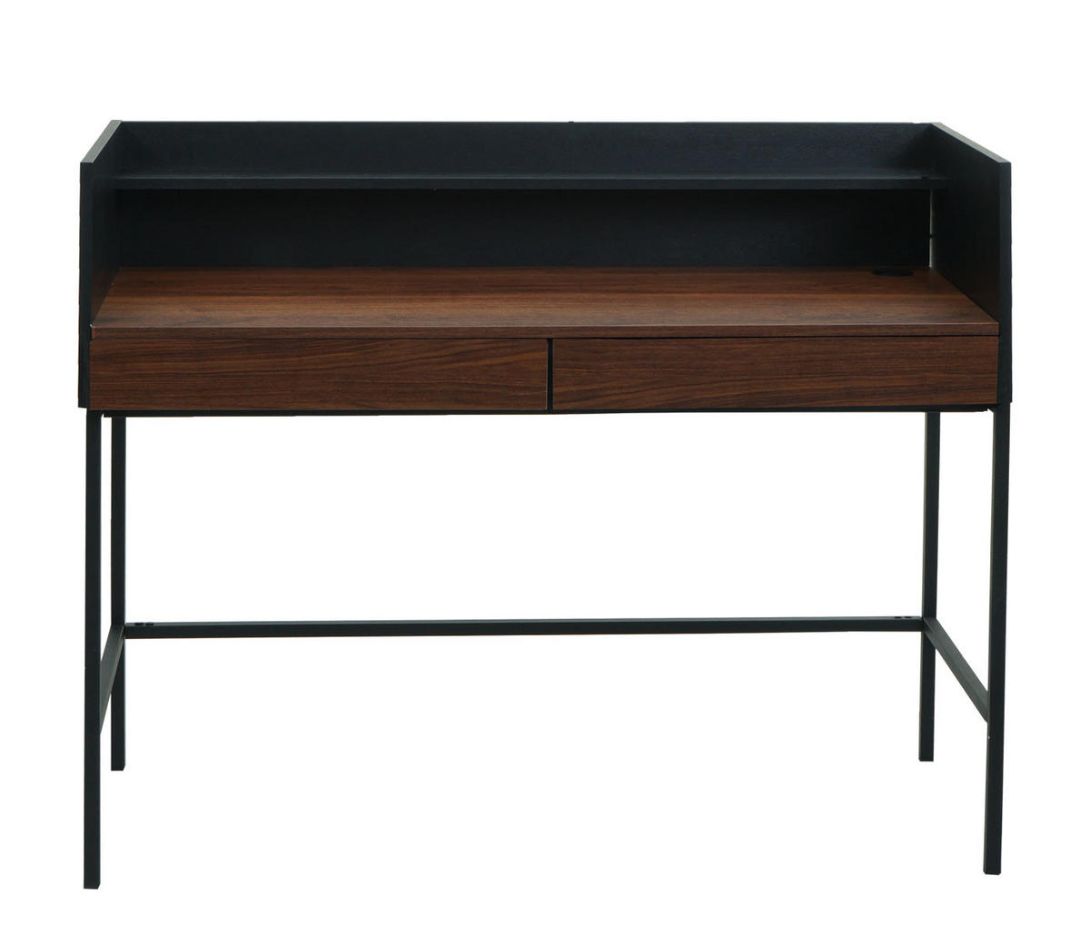 SCHREIBTISCH Schwarz, Braun - Schwarz/Braun, Holz (50/120/99cm) - MCW