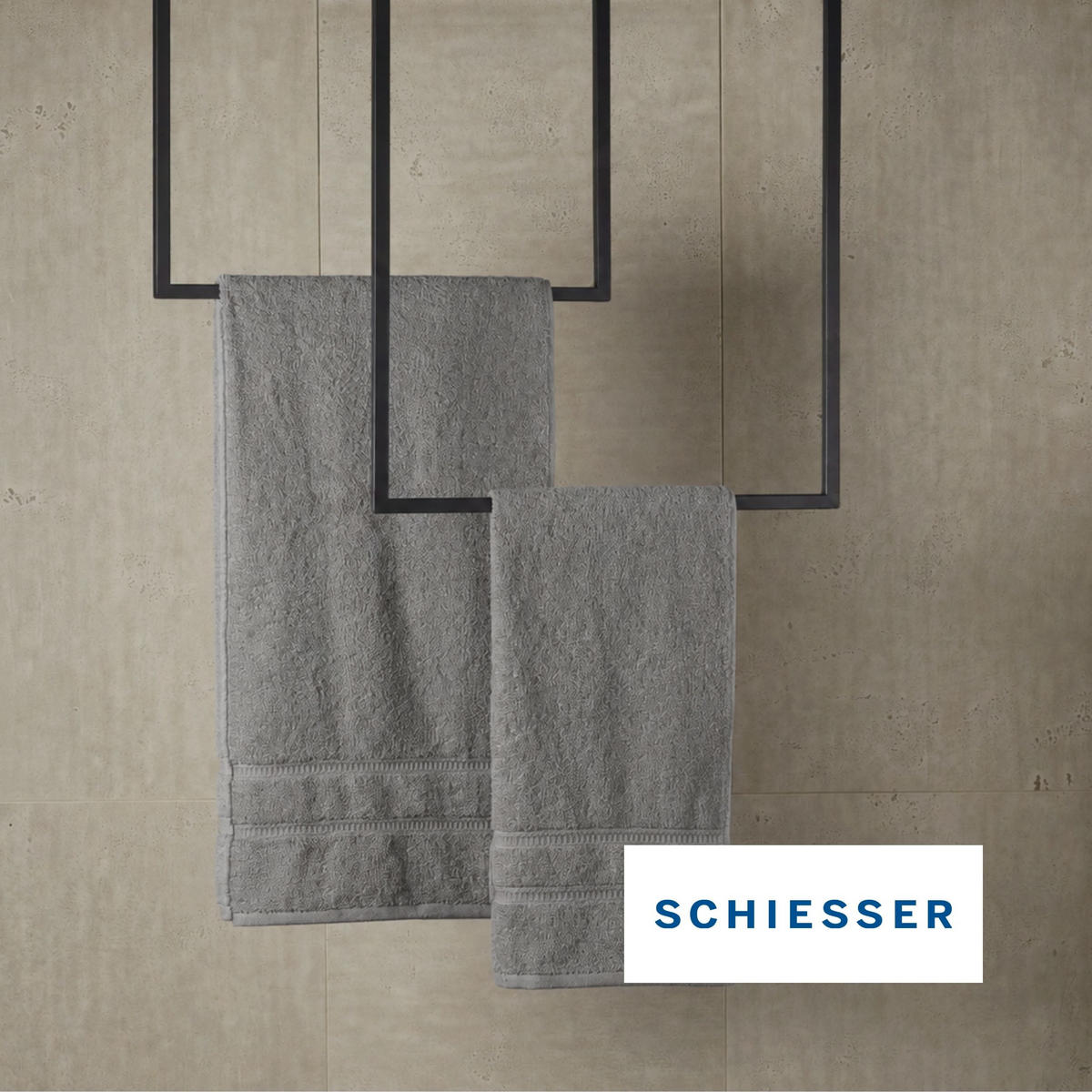 FROTTIERSET Las Palmas - 8-teilig - Anthrazit - Anthrazit, Textil (50/100cm) - SCHIESSER