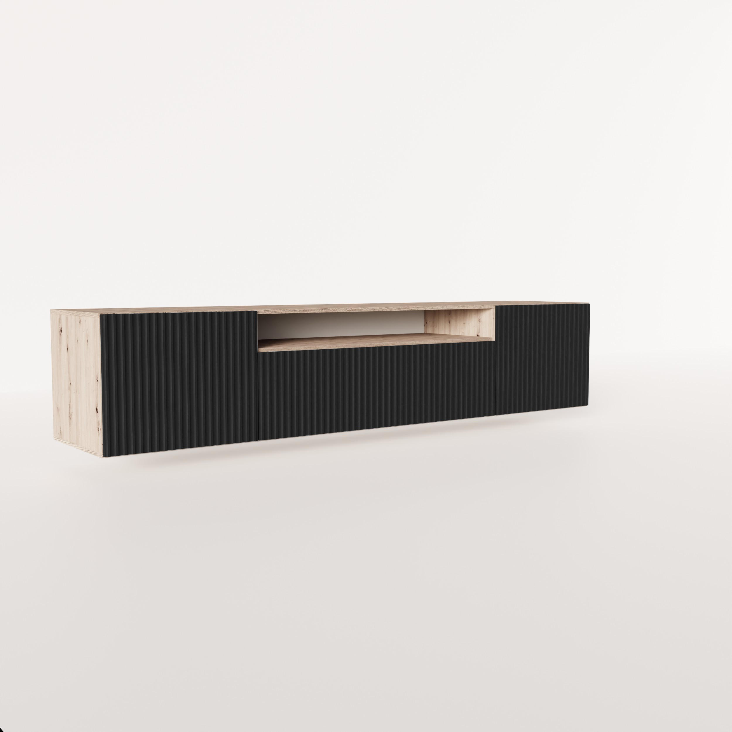 LOWBOARD VAREN 200/41/40 cm, Hängender TV-Schrank Eiche Artisan - Eiche Artisan, Holzwerkstoff (200/41/40cm) - MASSENO