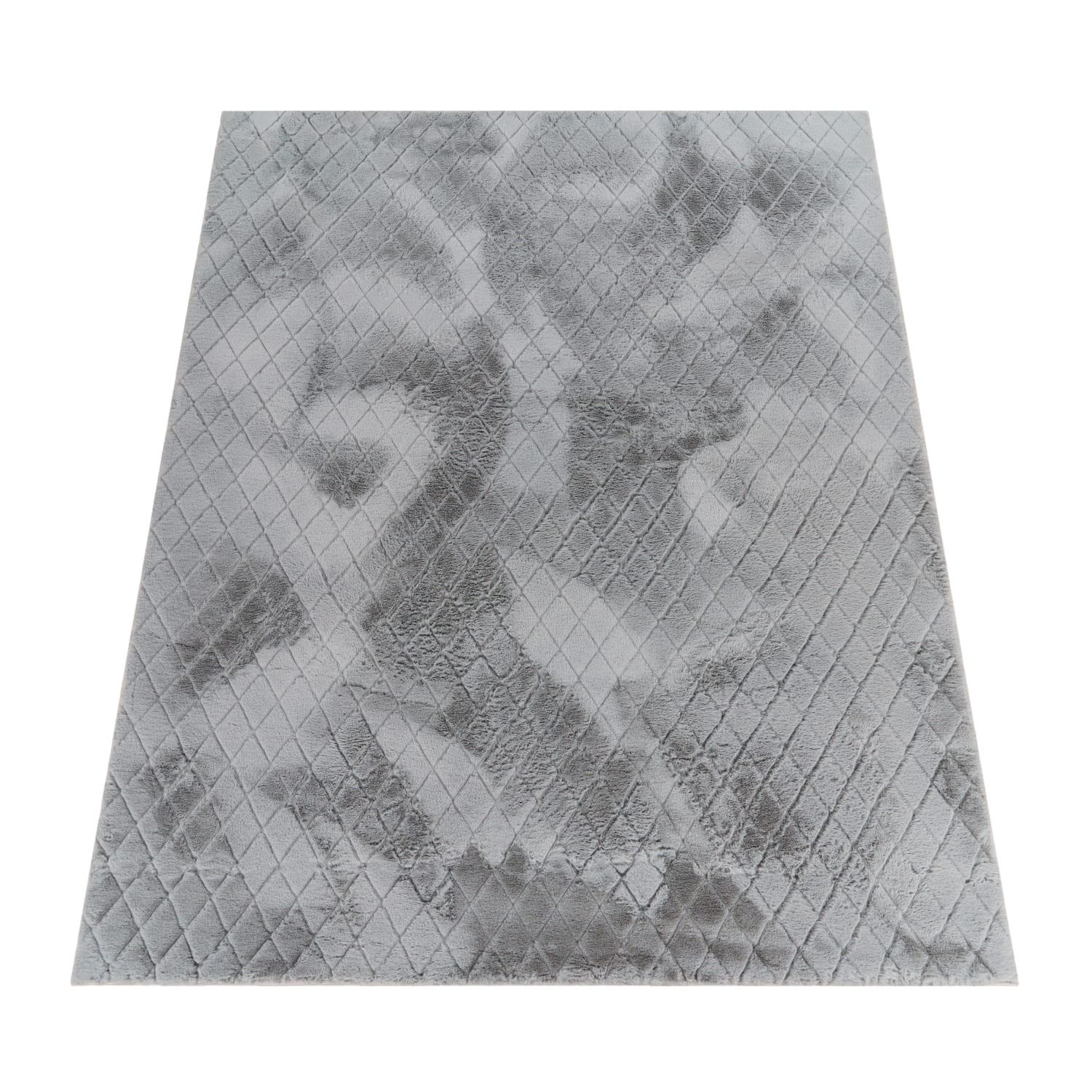 HOCHFLORTEPPICH, mit Struktur, Florhöhe 22 mm, Grau, 160 x 220 cm - Grau, Textil (160/220cm) - KADIMA DESIGN