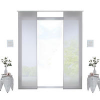 SCHIEBEGARDINE 2ER SET »Nizza« HxB 245x60 cm Stein - Grau, Textil (60/245cm) - Gardinenbox