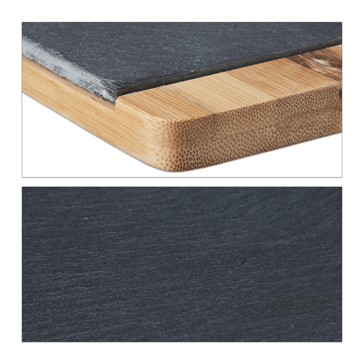 SERVIERBRETT - Multicolor, Holz/Stein (45/1.8/22.5cm) - Relaxdays