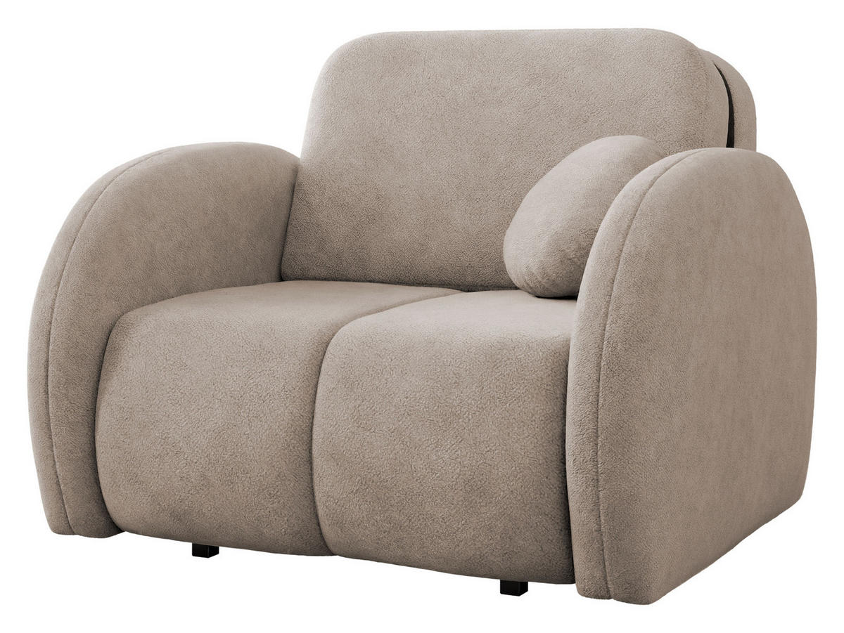 SCHLAFSOFA Viva Comfy I - Schwarz/Naturfarben, Holz/Textil (102/85/103cm) - MIRJAN24