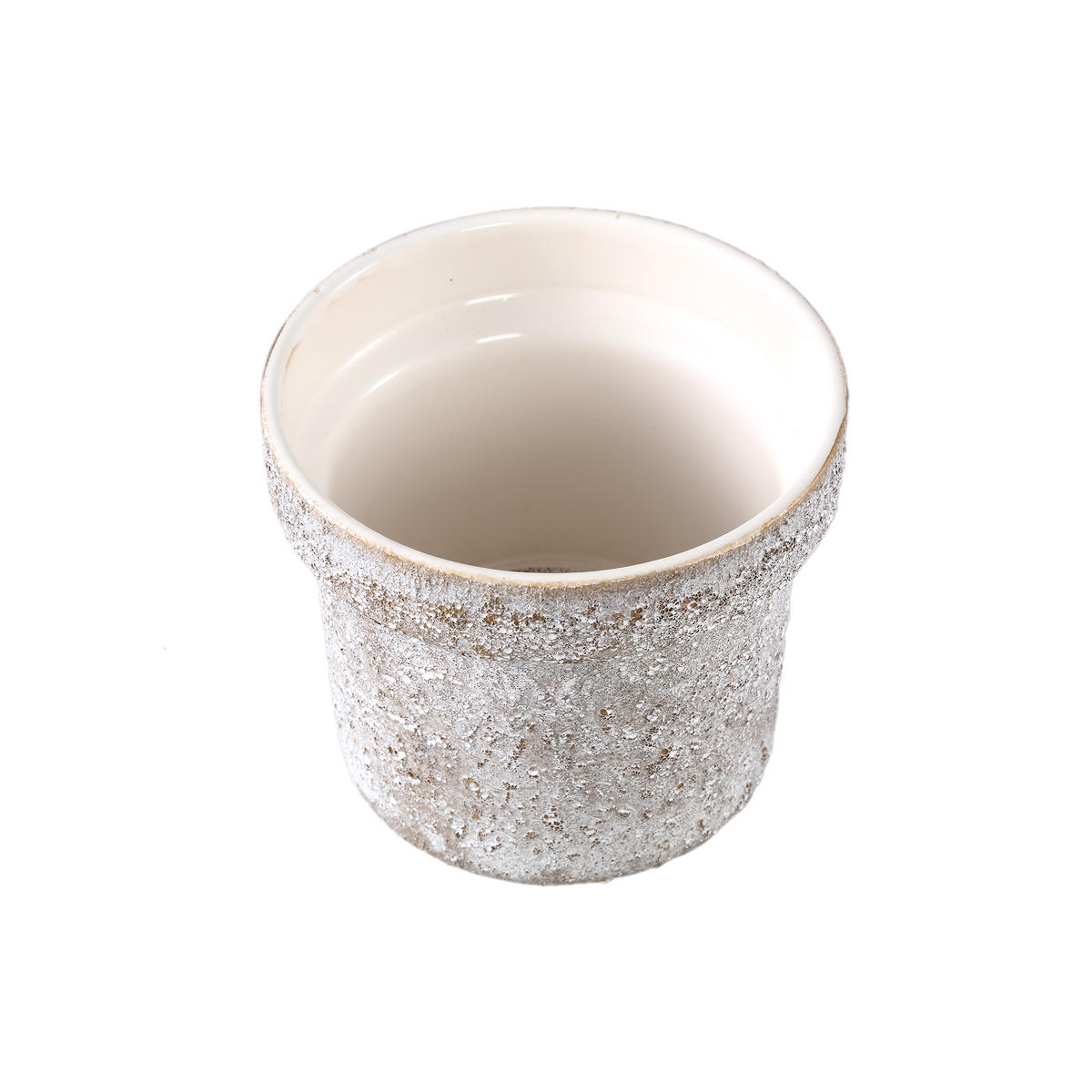 TOPF Christe Beige 19/19/16cm - Beige, Keramik (16cm) - PTMD Collection