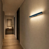 LED-WANDLEUCHTE Rift L - Blau, Metall (90/3.1/7cm) - Lumicom