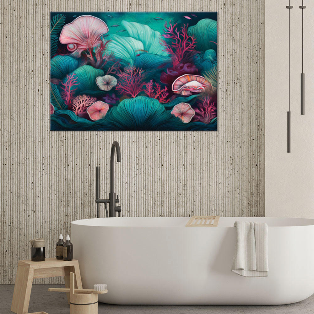 LEINWANDBILD Meereskorallen 120x80cm - Multicolor, Textil (120/80cm) - Feeby