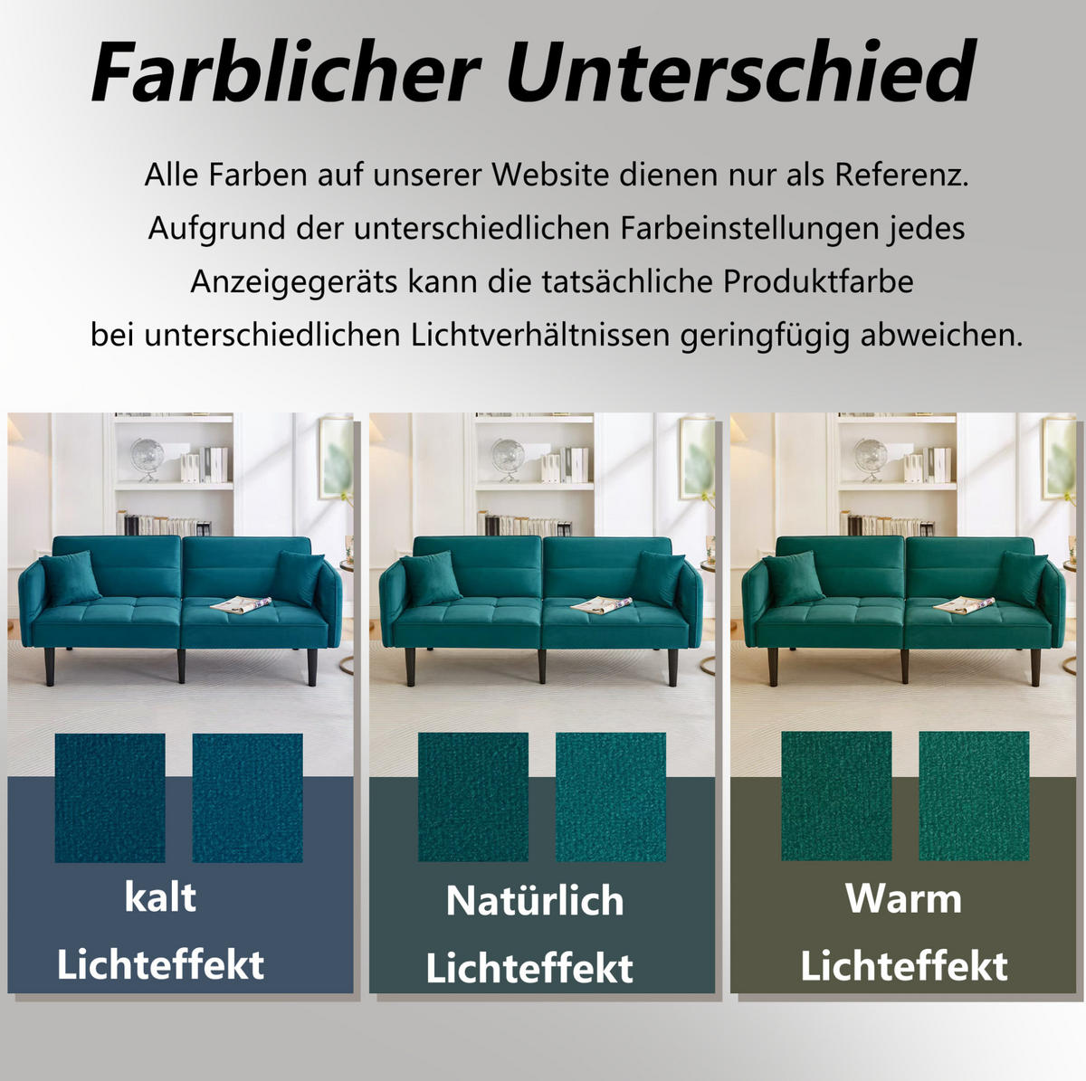 SCHLAFSOFA mit Samtbezug und klappbaren Armlehnen in Antik Blaugrün - Grün, Textil (78/76/176cm) - BEAOK