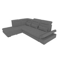 ECKSOFA Toscana Strukturstoff inkl. Schlaffunktion - Anthrazit, Textil (227/279cm) - 99rooms