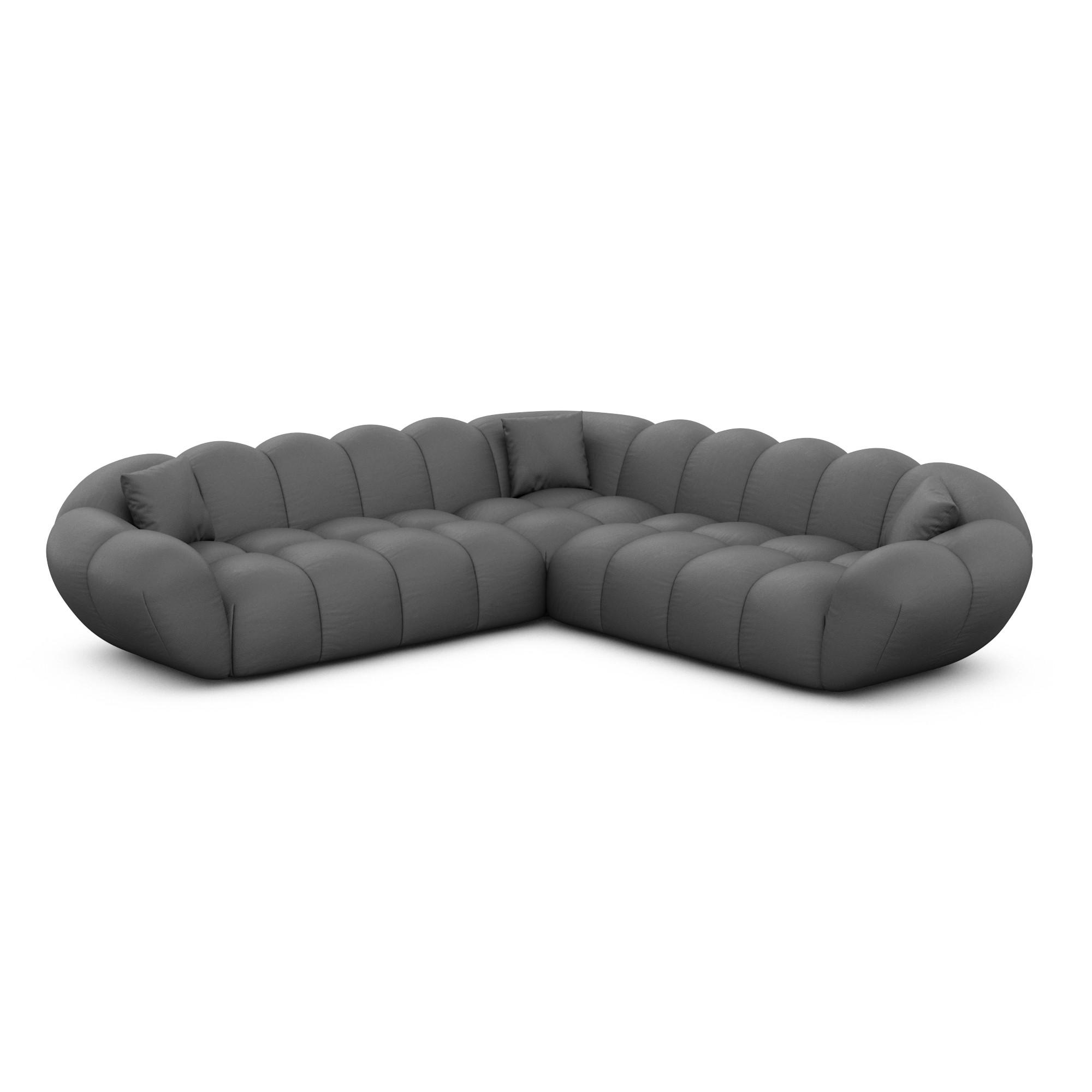 Varoyal Ecksofa Dunkelgrau 258x258 cm